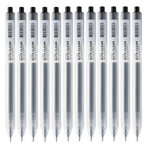 투코비 루타클린 BOCAI 반투명 매트바디 중성펜 0.5mm, 블랙, 12개