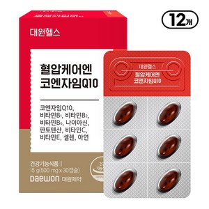 [본사직영] 대원제약 대원헬스 혈압케어엔 코엔자임Q10, 30정, 12개