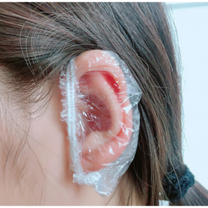 일회용 비닐 귀마개 이어캡 염색용 귀커버, 100개