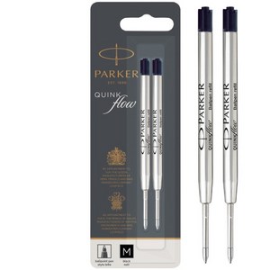 파카 큉크플로우 볼펜심 M 1.0mm, 흑색, 2개