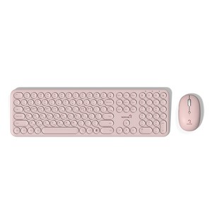 로이체 펜타그래프 무선 키보드 마우스 콤보 세트, 일반형, RMK-5600, Pink