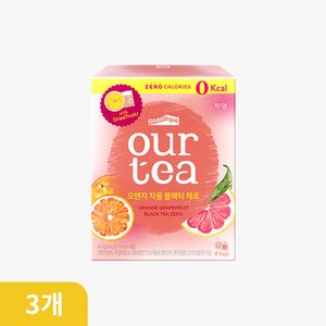 아워티 오렌지 자몽 블랙 티 제로, 11.6g, 4개입, 3개