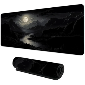 풍경 키보드 마우스 패드 마우스패드장패드, 02 어두운 색  300X800X3MM, 1개