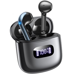 무선 블루투스 이어폰 오픈형 ENC 노이즈 캔슬링 고음질 C타입 이어폰, 블랙, T3