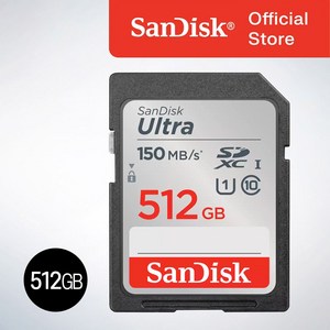 샌디스크코리아 공식인증정품 SD메모리카드 SDXC ULTRA 울트라 DUNC 512GB, 1개