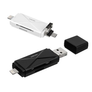 유니콘 3IN1 OTG 멀티 USB 카드리더기, 블랙, XC-1000A, 1개