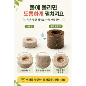 압축 배양토 33mm, 10개
