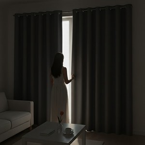 스너그스페이스 완전 빛차단 방한 단열 아일렛 암막 커튼 2P 세트