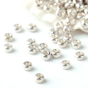 시드비즈 메탈 (실버 골드) 20g, 실버(유광) 4mm, 1개