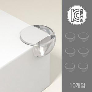 아트위브 도톰한 소프트 충돌방지 코너 가드 투명 모서리 보호대, 원형 (소), 10개