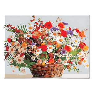 모모픽스페인팅 DIY명화그리기 40 x 50 cm, I72 꽃바구니, 1개