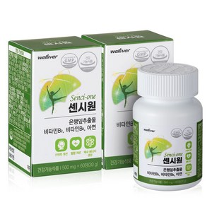 센시원 웰리버 은행잎추출물 영양제 혈액순환 기억력 혈행개선 도움 4개월분, 60정, 2개