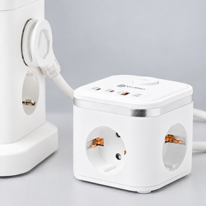 오지렌 고속충전 고용량 큐브 멀티탭 1.8m, 1개, 화이트(PD20W), 180cm