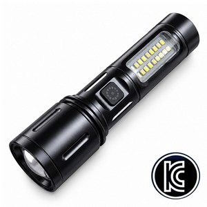 LED 줌 후레쉬 초강력 가벼운 손전등 써치라이트 랜턴 충전식 c타입 비상용, 1개