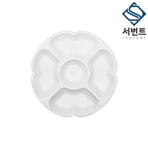 풍원 PSP 스티로폼 트레이 원형 5칸접시 반찬 안주 과일 포장 용기, 1박스, 400개