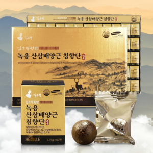 [김소형원방] 녹용 산삼 배양근 침향단 3.75g 60환 쇼핑백 포함, 60회분, 60개