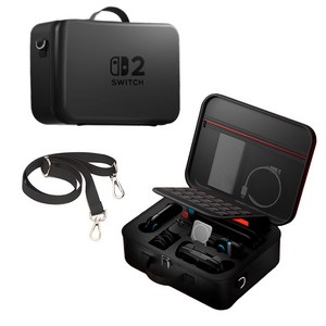 아싸라봉 닌텐도 스위치2 올인원 여행 캠핑 파우치 가방 케이스 악세서리, 1개, 블랙, max2-Full