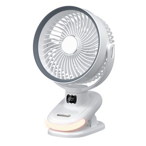 한정특가 ebeiya 무선 미니 회전형 선풍기 침대 무드등 탁상용 클립형 스탠드 벽걸이 저소음 집게형 써큘레이터 유모차 독서실 선풍기 2025, 화이트