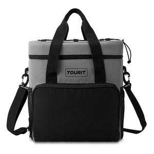 TOURIT 쿨러백 보온 보냉 가방 대용량 휴대용 아이스박스, 24L, 008그레이