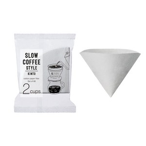 킨토 2컵 코튼 페이퍼 커피필터 SCS-02-CP 27633, 1세트