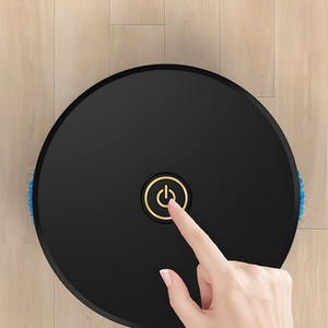 Smart Go 무선 스마트 물걸레청소기 듀얼 스윙 자동회전 로봇청소기, 블랙, NO.8988