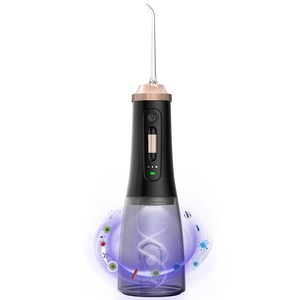 NICESUN 휴대용 무선 구강세정기 자외선 살균 건강한 구강 관리 + 5개노즐팁, 블랙, X7