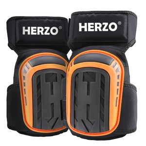HERZO 작업용 무릎보호대 남성 하드쉘 타일 현장 시공 산업용 쿠션 보호패드 2P, 1개, 오렌지