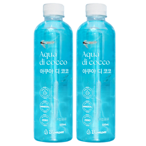 아쿠아디코코 pH 7.5 약 알칼리성 물 미네랄 워터 미세플라스틱 없는 깨끗하고 안전한 프리미엄 최고급 물 (FDA 할랄 인증 칼슘 칼륨 규소 마그네슘 함유), 20개, 500ml