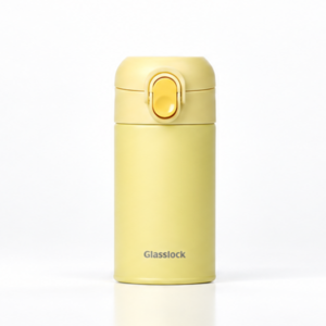 글라스락 플레인 원터치 텀블러, 레몬소르베, 350ml, 1개