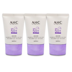 AHC 마스터즈 멜라 프로텍트 워터풀 선크림 SPF50+ PA++++, 40ml, 3개