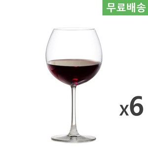 오션글라스 메디슨 버건디 와인잔, 650ml, 6개
