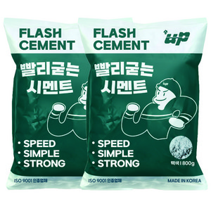 유피 빨리굳는 시멘트 백시멘트 방수 800g, 2개