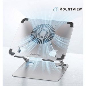 각도조절 노트북 쿨러 Adjustable Laptop Stand BLDC 4.61인치 Fan 쿨링 거치대 받침대, 화이트 [EW010], 1개