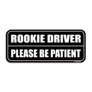 긱베어 루키드라이버 차량용 자석 마그넷 ROOKIE DRIVER 뉴드라이버 초보운전 NEW DRIVER, 블랙, 1개