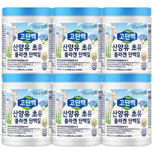 에버뉴트리 고단백 산양유 초유 콜라겐 단백질, 6개, 450g