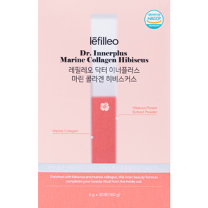 [본사공식] 레필레오 닥터 이너플러스 마린 콜라겐 히비스커스_diet 감량 도움_초 저분자 콜라겐 상큼한 맛 애사비 포뮬러_파우더 스틱, 30개, 6g