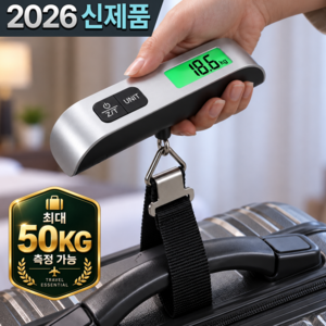 바이티 여행용 휴대용 디지털 저울 캐리어 수화물 50kg 스트랩형, 1개