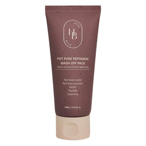 헤브블루 팥 포어 펩타민 워시 오프 팩, 1개, 1개입