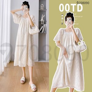 708090여름 빈티지 임산부 롱원피스 빈티지 루즈핏 오버핏 원피스