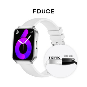 fduce T13PRO 통화가능 스마트워치 알루미늄 합금 GPS 1.75인치 t13 pro, 블루투스, 4.445cm, fduce T13PRO실버