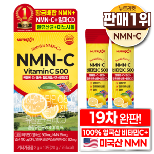 뉴트리킷 최적 배합 NMN-C + 엽산 질유산균 비타민C 100% 식약청 인증 고함량 데일리 이노시톨 천연 고순도 엔엠엔c NMN 500 엔엠엔-C 포 헤이 우먼 1000, 1박스, 10회분