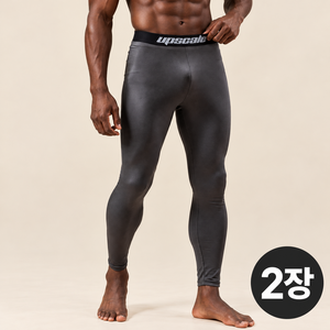업스케일 남성 기모내의 남자 발열 타이즈 2P세트
