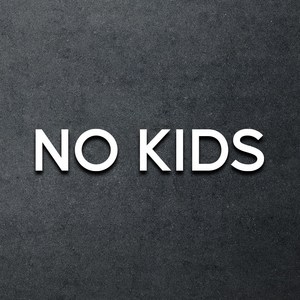 마마픽스 아크릴 도어사인 표지판 화이트, 1개, NO KIDS