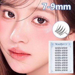 우베리 노글루 가닥 속눈썹 아이돌 속눈썹 7-9mm 짧은 A형 포인트 속눈썹 아이래쉬 10줄, 2개, M02-L