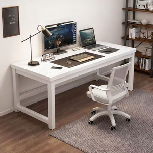 사무실책상 일자형 다용도 게이밍 컴퓨터 책상 1000~1400, 하얀