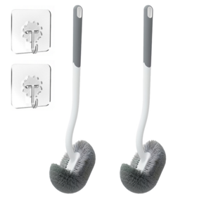생활클린 화장실 변기솔 청소솔 브러쉬 벽걸이 (1+1) 세트, 2개, 그레이