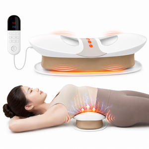 HAGOOGI 허리 마사지기 공기압 에어리프트 저주파 EMS 온열 안마기 찜질 스트레칭, 화이트, PH-M103