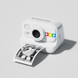 PYHO 즉석카메라 4k 고화질 카메라 영수증사진기 감열지 인쇄 사진 64GB SD카드 카드리더기 인화지 디카, 1개, 흰색