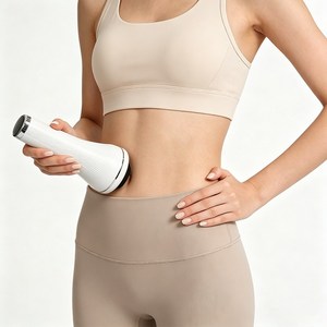 마사지건 무선 복부 배 마사지기 진동 롤링 마사지기계 뱃살 운동기구 저소음 7헤드 6단계 강도, 흰색, MAS261