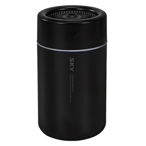 SKY C타입 RGB 앰비언트 라이트 차량용 책상용 초음파 미니 가습기, SKY-CA-MH10, 블랙